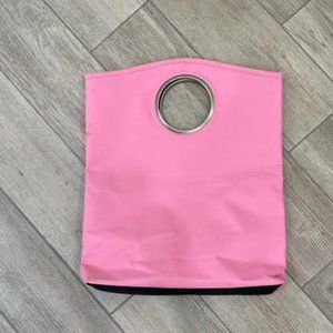SOREN PINK CANVAS GROMMET TOTE BAG UNLINED